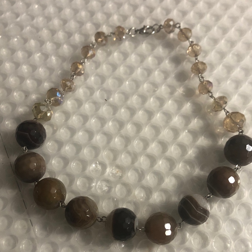 Chic Brown Beaded Necklace